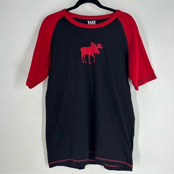 LAZY ONE Men’s Moose Red and Black Pajamas Set Sz M - Picture 5 of 11